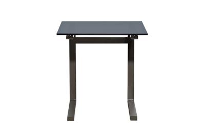 Стол журнальный Garda Decor 57EL-11011 Стол журнальный приставной серый, стекло тонированное 50*50*50см арт. 57EL-11011