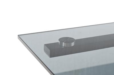 Стол журнальный Garda Decor 57EL-11011 Стол журнальный приставной серый, стекло тонированное 50*50*50см арт. 57EL-11011
