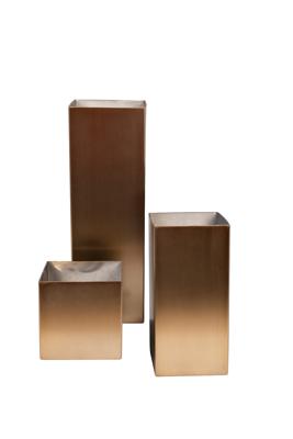 Ваза Garda Decor 58DB-28002 Ваза нерж.ст/мат.бронза 10*10*20см арт. 58DB-28002
