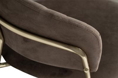 Мебель Garda Decor 30C-12962 Стул обеденный велюр темно-коричневый 59*56*81см арт. 30C-12962
