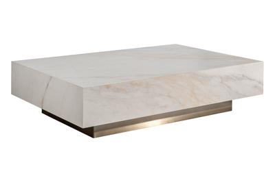 Стол журнальный Garda Decor 57EL-93601 Стол журнальный АГАТ (AGATE) светлый керамический 120*80*29см арт. 57EL-93601