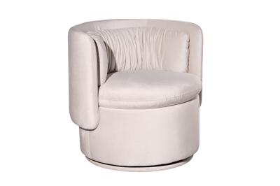 Мебель Garda Decor ZW-06101 Кресло поворотное велюр кремовый 76*72*71см арт. ZW-06101