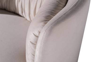 Мебель Garda Decor ZW-06101 Кресло поворотное велюр кремовый 76*72*71см арт. ZW-06101