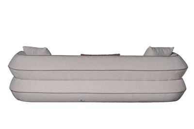 Мебель Garda Decor ZW-25003 Диван Амели (Amelia) трехместный букле светлый 253*100*67см с бежевым кантом арт. ZW-25003