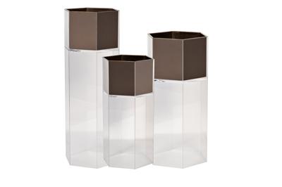 Кашпо Garda Decor 58DB-24209 Кашпо высокое напольное, акрил/мат. бронза 30*26*100см арт. 58DB-24209