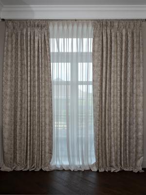 Штора Garda Decor 121GD-12132 Портьера Змейка (Serpente) золотая 300*260 арт. 121GD-12132