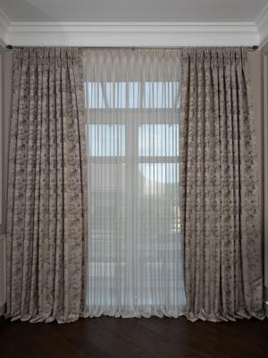 Штора Garda Decor 121GD-00008/1 Портьера Мираж (Mirage) бронза 275*260 арт. 121GD-00008/1