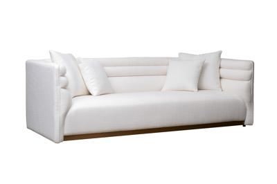 Мебель Garda Decor Диван трехместный Толедо(GD/Toledo) св.бежевый рогожка Norton-Svbeg 236*97**77см арт. GD/TOLEDO-Т3-Norton-Svbeg