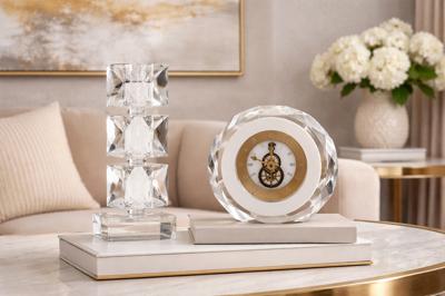 Подарок Garda Decor X1521082 Подсвечник "хрустальный" 9*7*19.5см арт. X1521082