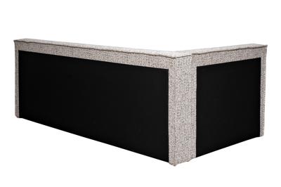 Кровать Garda Decor Кровать детская угловая Руна(Runa)-80 с мех шенилл серая Seppia-Ser 114*215*80см арт. Runa-80М-Seppia Ser