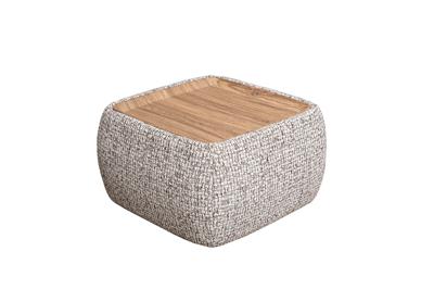 Столик Garda Decor Столик прикроватный мягкий Руна(Runa) шенилл серая Seppia-Ser 49*49*27см арт. Runa-S49-Seppia Ser