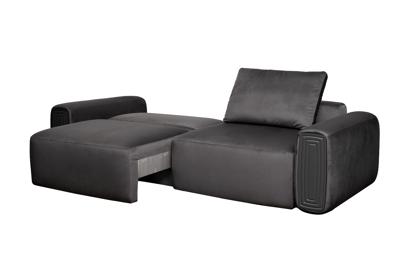 Диван Garda Decor Диван трехместный Турин(Turin)(2 секции) с мех т.серый велюр Colt1003 255*120**68см арт. TURIN-TM3-2S-Colton1003
