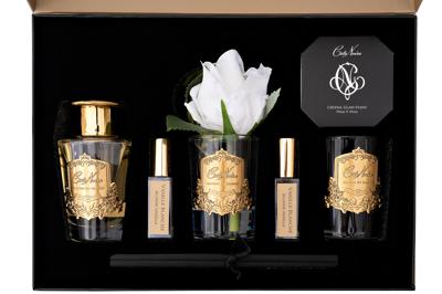Аромат Garda Decor 96CN-GP001 Набор подарочный Ваниль/Blonde vanilla - диффузор 90 мл, роза иск., спрей 2*5мл,свеча 75г арт. 96CN-GP001
