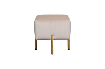 Мебель Garda Decor Пуф Марио(Mario) вельвет экрю Velv-ECRU 42*42*44см арт. MARIO-Velv ECRU
