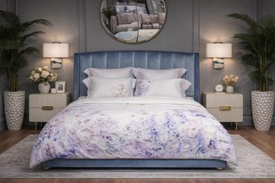 Кровать Garda Decor Кровать Одри(Odry) c подъем.мех.вельвет синий Velv-SIN 186*220*120 арт. ODRY1К-160M-Velv SIN+Colt1006