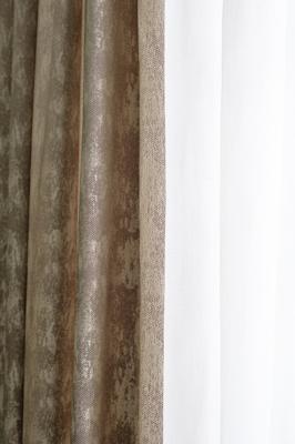 Штора Garda Decor 121GD-00021 Портьера Хьюстон (HOUSTON) бежевый 275*260см арт. 121GD-00021