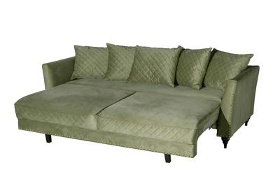 Диван Garda Decor Диван Сорренто(Sorrento) 230M трехм.раск,велюр оливковый Colt1002-OLIV 230*101*86 арт. SORRENTO-230M-Colt1002-OLIV