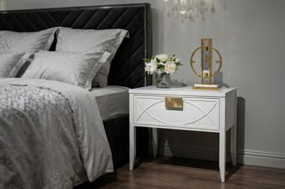 Мебель Garda Decor 151SV-000010 Тумба прикроватная бежевая 1 ящик 60*50*40см арт. 151SV-000010