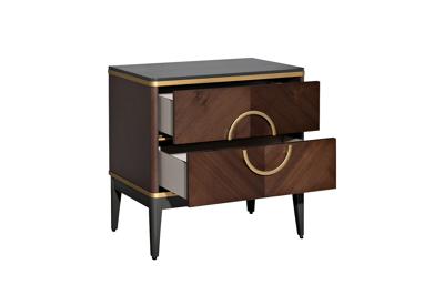 Мебель Garda Decor 151SV-10001 Тумба прикроватная шпон 2 ящика 60*60*40см арт. 151SV-10001