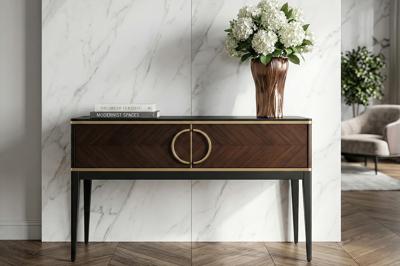 Мебель Garda Decor 151SV-10002 Консоль шпон 2 ящика 120*80*35см арт. 151SV-10002