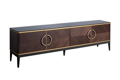Мебель Garda Decor 151SV-10003 Тумба под ТВ 4-х дверная шпон 200*58*40см арт. 151SV-10003