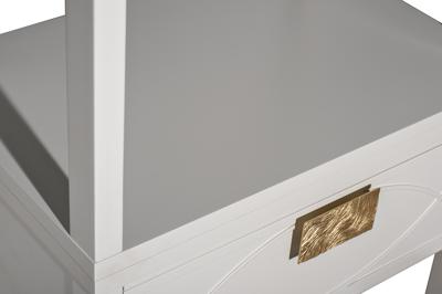 Мебель Garda Decor 151SV-000018 Шкаф-витрина открытый узкий с тумбой прикроватной с 1-м ящиком арт. 151SV-000018
