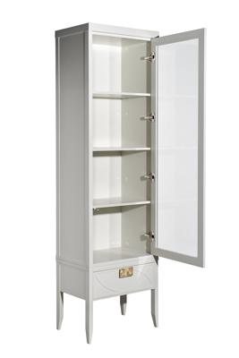 Мебель Garda Decor 151SV-000020 Шкаф-витрина 1 стеклянный фасад с тумбой прикроватной с 1-м ящиком арт. 151SV-000020