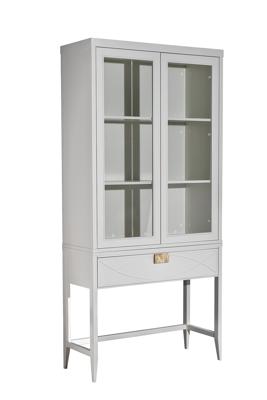 Мебель Garda Decor 151SV-000024 Шкаф-витрина 2 стеклянных фасада с консолью с 1-м ящиком арт. 151SV-000024