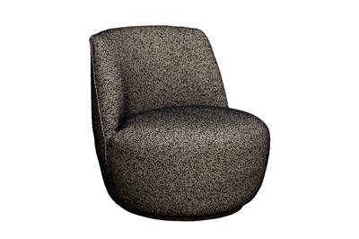 Мебель Garda Decor Кресло Риволи(GD/Rivoli) поворотное рогожка черно-золотое Santo302-CHZOL 73*80*74см арт. GD/RIVOLI-K-Santo302-CHZOL