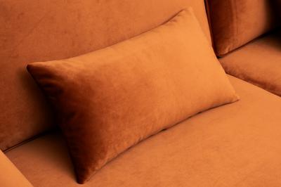 Диван Garda Decor Диван Треви(Trevi) 230М(К) трехм раскл с кантом оранж Pad32+Lattice ORANG 232*103*88см арт. TREVI-230M-Pad32+Lattice ORANG