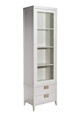 Мебель Garda Decor 151SV-000021 Шкаф-витрина 1 стеклянный фасад с тумбой прикроватной с 2-мя ящиками арт. 151SV-000021