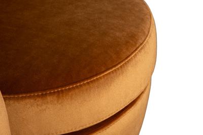 Мебель Garda Decor Кресло Наполи(Napoli) вращающееся, велюр принт Pad32+Latt-ORANG 76*76*76см арт. Napoli-Pad32+ Lattice ORANG