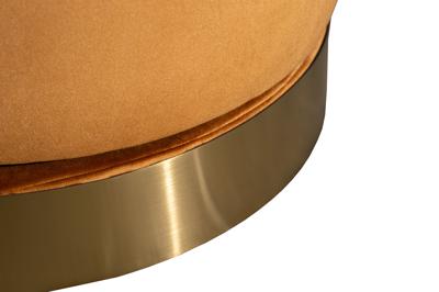 Мебель Garda Decor Кресло Наполи(Napoli) вращающееся, велюр принт Pad32+Latt-ORANG 76*76*76см арт. Napoli-Pad32+ Lattice ORANG