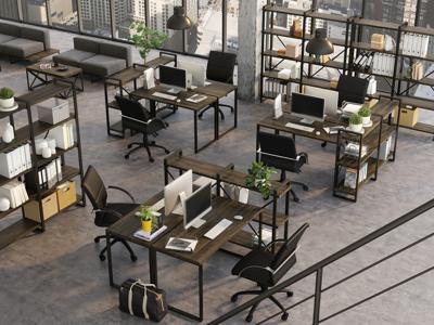 Стол письменный LoftyHome Стол письменный Лондейл 1 коричневый лофт арт. 516005