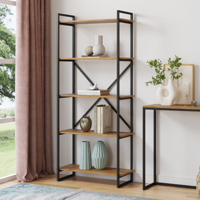 Стеллаж LoftyHome Стеллаж Мальборк 80 Дуб лофт арт. 1251824