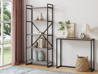 Стеллаж LoftyHome Стеллаж Мальборк 80 Смоук лофт арт. 1251825