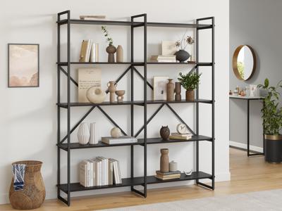 Стеллаж LoftyHome Стеллаж Мальборк 160 Венге лофт арт. 1251829