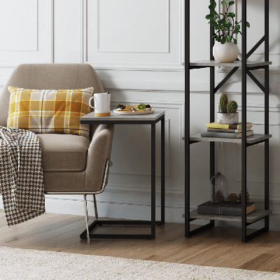 Столик LoftyHome Стол приставной Мальборк Смоук лофт арт. 1251807