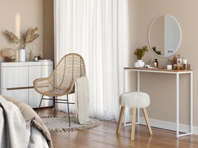 Консоль LoftyHome Стол консольный Мальборк Дуб с белым основанием лофт арт. 1622915