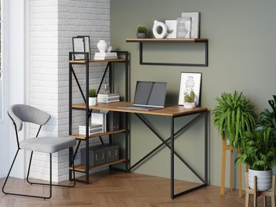 Стол письменный LoftyHome Стол письменный Мальборк Практик-Л Дуб Золотой лофт арт. 1627827