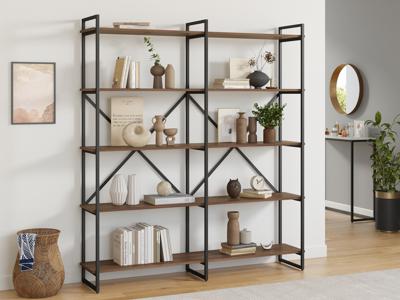 Стеллаж LoftyHome Стеллаж Мальборк 160 Шимо темный лофт арт. 1627894