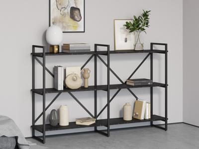 Стеллаж LoftyHome Стеллаж Мальборк Рант 160 Мрамор Блэк лофт арт. 1628076
