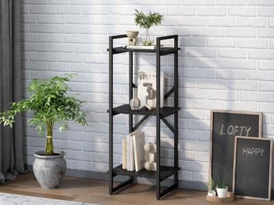 Стеллаж LoftyHome Стеллаж Мальборк Рант 40 Мрамор Блэк	 лофт арт. 1628093