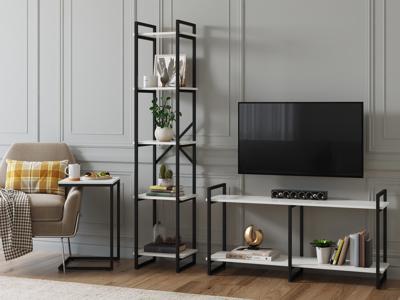 Стеллаж LoftyHome Стеллаж Мальборк 40 Белый Альпийский лофт арт. 1628110