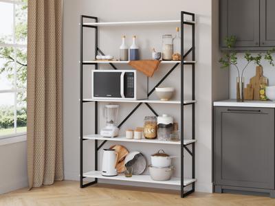Стеллаж LoftyHome Стеллаж Мальборк 120 Белый Альпийский лофт арт. 1628114