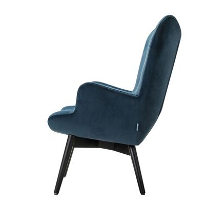 Кресло R-Home Кресло Хайбэк синий/венге арт. 4101060120h_Blue_венге
