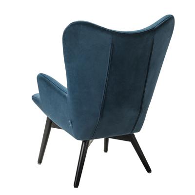 Кресло R-Home Кресло Хайбэк синий/венге арт. 4101060120h_Blue_венге