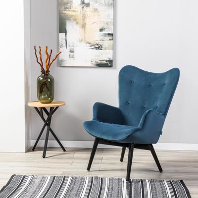 Кресло R-Home Кресло Хайбэк синий/венге арт. 4101060120h_Blue_венге