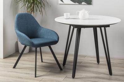 Стол R-Home Стол Диего d860 белый со скосом арт. 41042503h_R_бел