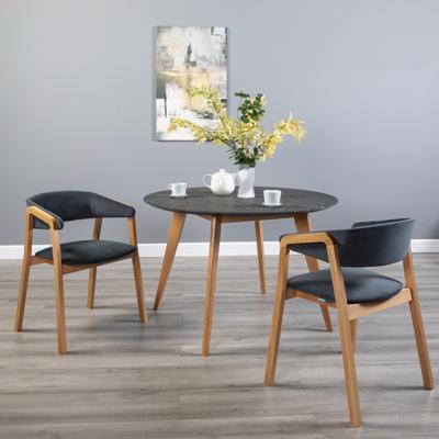 Стол R-Home Стол Лунд круглый д.860 Мрамор Графит арт. 40033007h_мргр